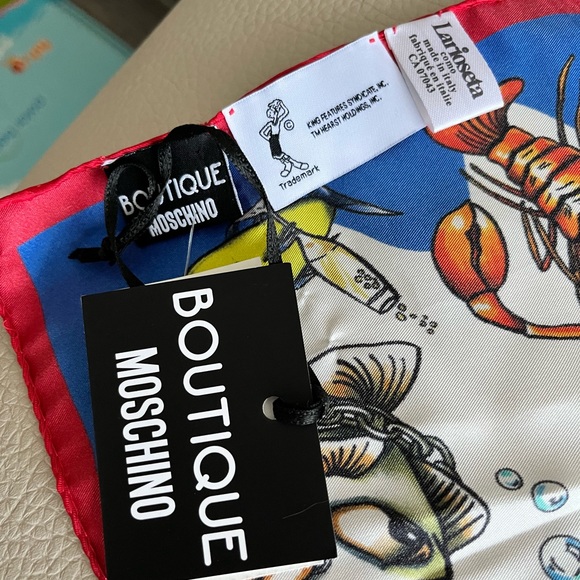 NWT - Authentic Moschino Silk Square Scarf (50cm x 50cm) - Picture 2 of 3